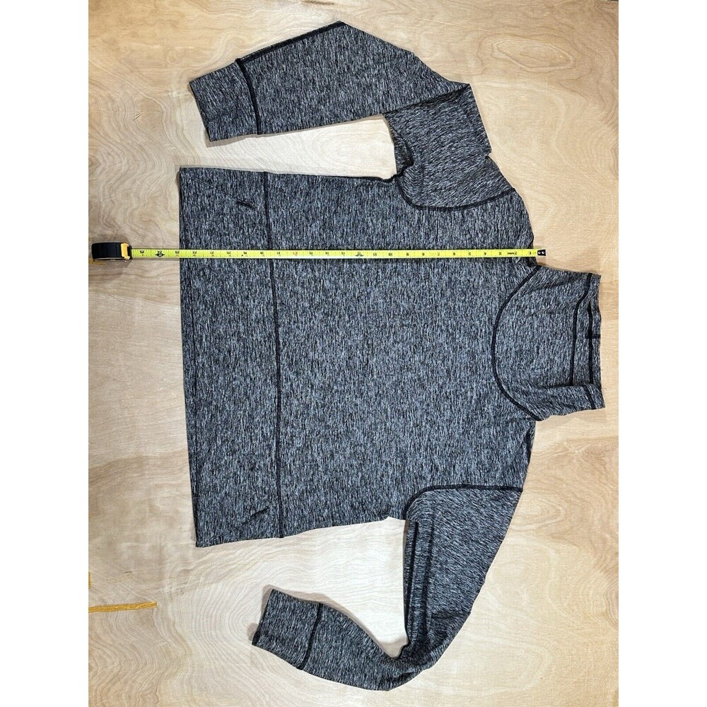 Lululemon Ready to Rulu Fleece Pullover Heathered Black Funnel Neck Size 10 - Picture 5 of 10